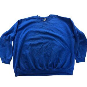 Gildan Mens Sweatshirt 5XL Crewneck Blue Heavy Blend Pullover Classic FLAWS